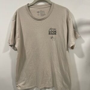 Beige 'Never Look Back' Graphic Tee
